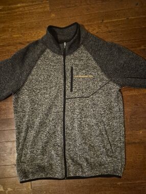 Washington Commanders Redskins Full-Zip Heathered Grey Mens Sz Medium Jacket